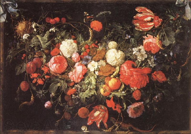 Jan Davidsz. de Heem A Festoon of Flowers and Fruit Spain oil painting art